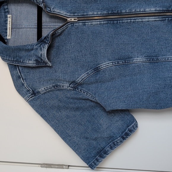 Abercrombie & Fitch Women's Blue Denim Short Sleeve Dress - Picture 3 of 6